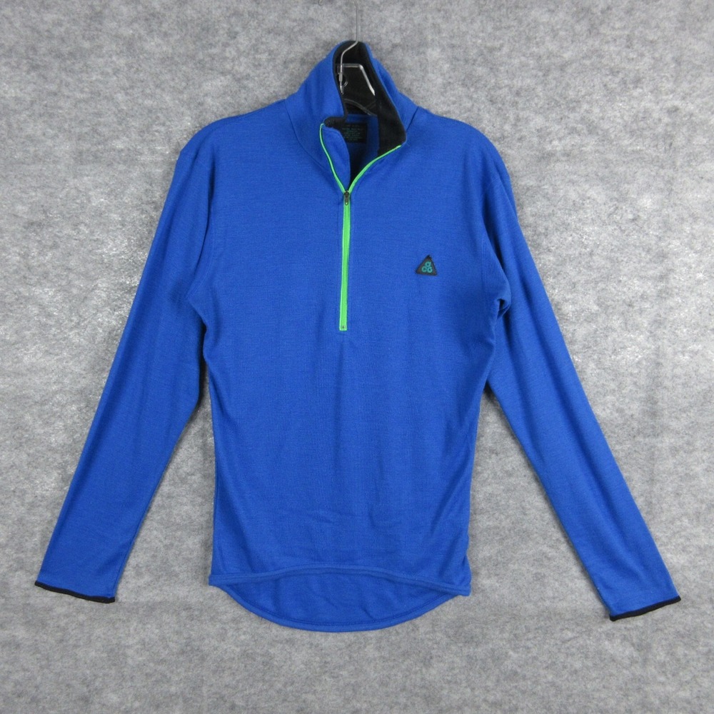 VTG Nike ACG Pullover Mens Blue Small Base‎ Layer  Outdoors Hiking Thermax USA
